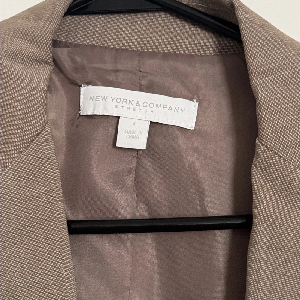 New York & Company Tan Blazer Jacket - Picture 3 of 5